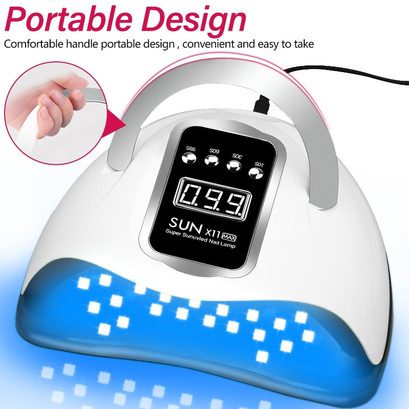 Powerful 66LEDs UV LED Lamp For Nails Gel Polish Drying Nail Lamp With Smart Sensor Manicure Machine Nail Art Salon Equipment