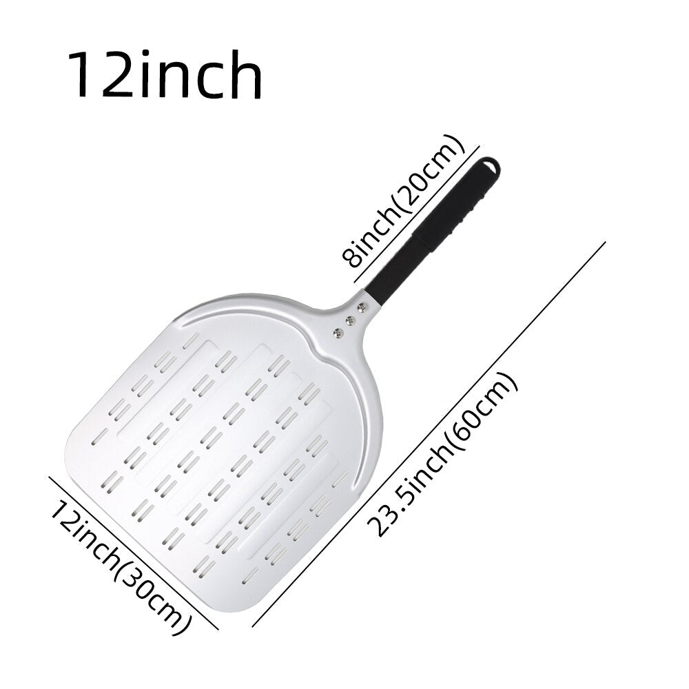 12 Inch Pizza Peel Turning Paddle Short Handle Shovel Kitchen Utensils Aluminum Apple Shape Pizza Turner Nonstick Baking Tools