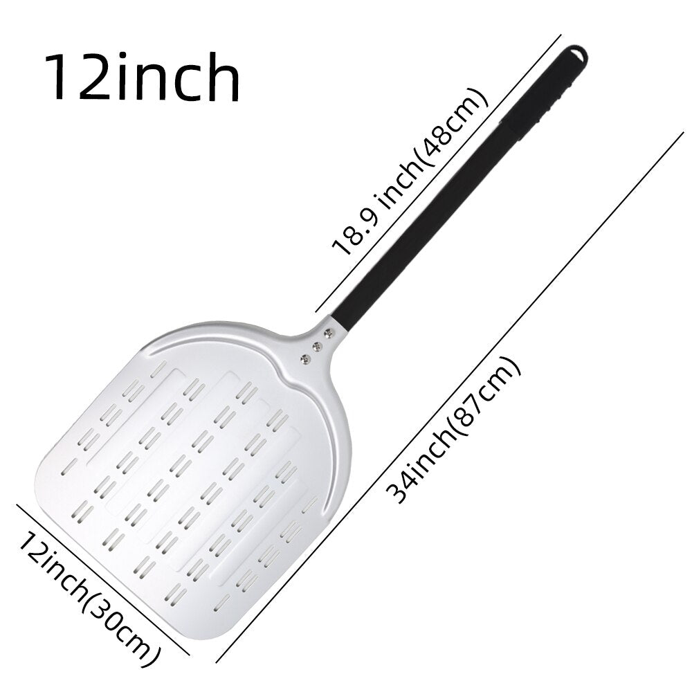 12 Inch Pizza Peel Turning Paddle Short Handle Shovel Kitchen Utensils Aluminum Apple Shape Pizza Turner Nonstick Baking Tools