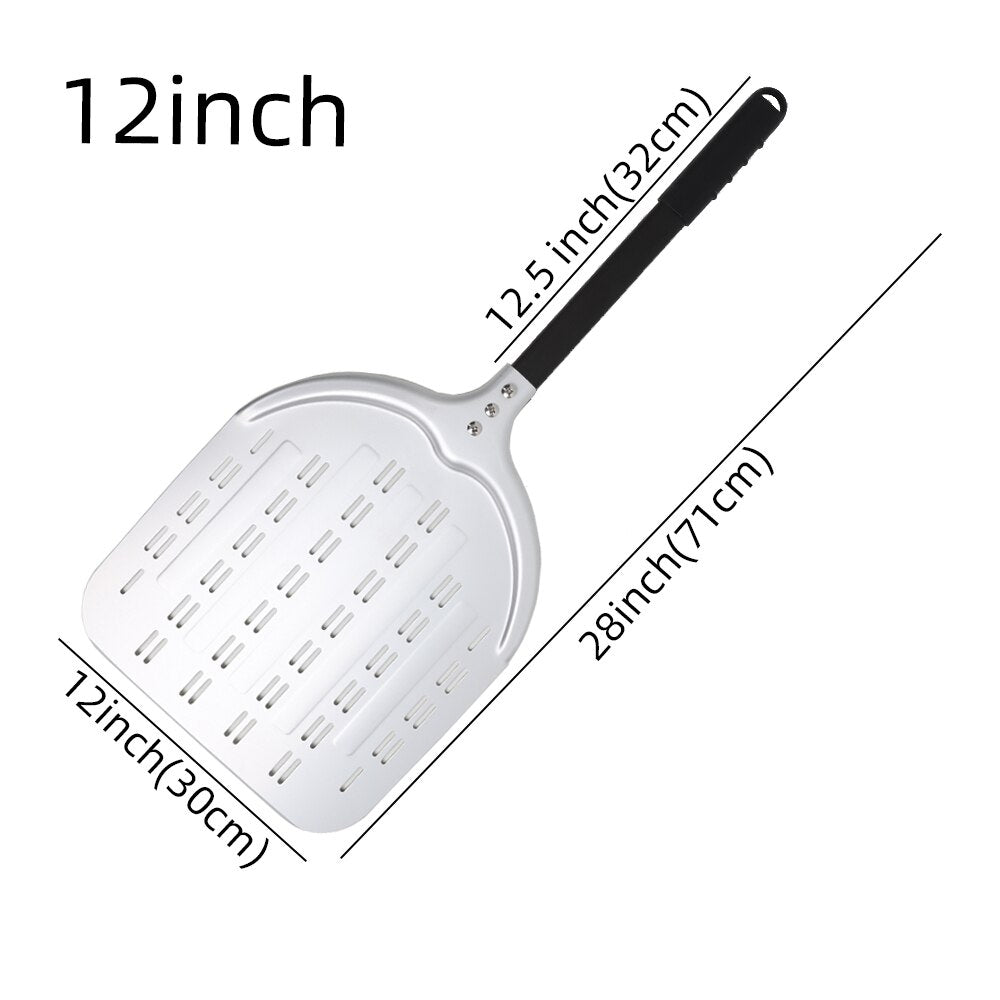 12 Inch Pizza Peel Turning Paddle Short Handle Shovel Kitchen Utensils Aluminum Apple Shape Pizza Turner Nonstick Baking Tools