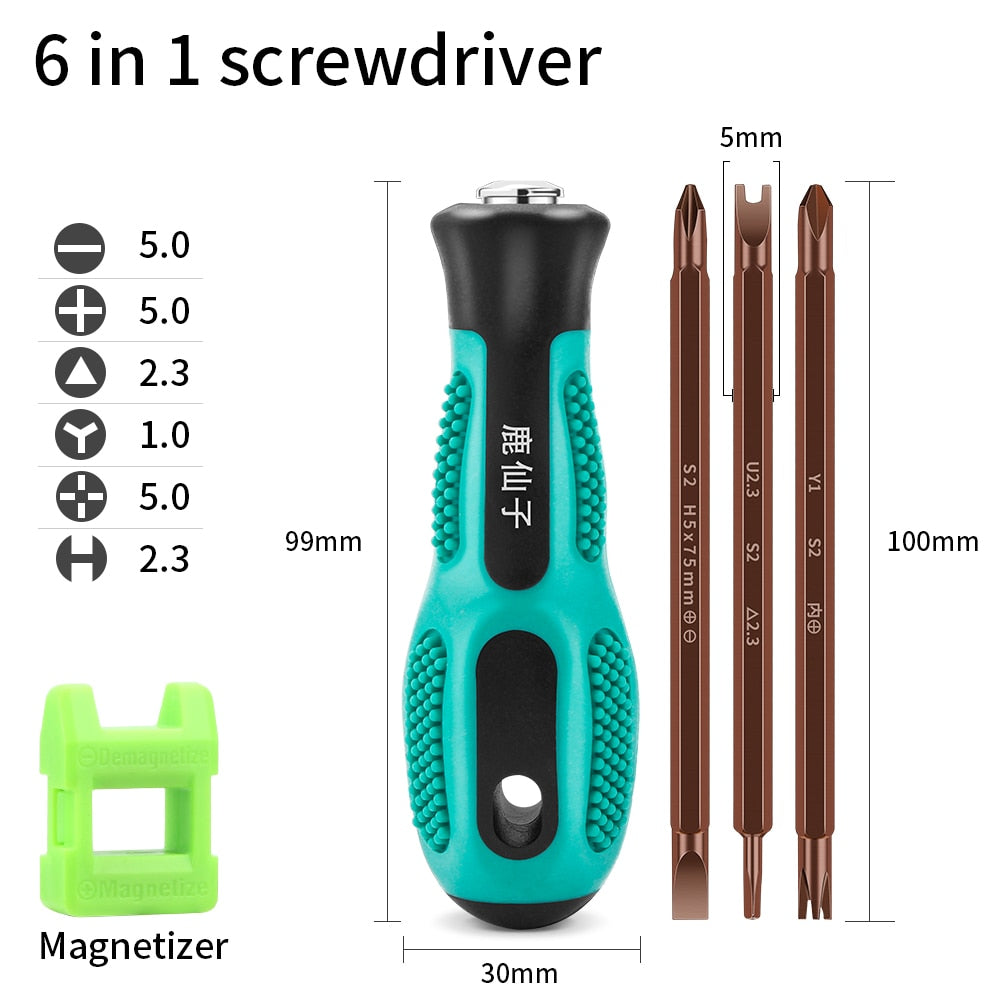 LUXIANZI Torx Screwdriver Set Hand Multi-tool Kit Magnetic Bit Insulated Handle Screw Driver Repair Tools For Home Manual