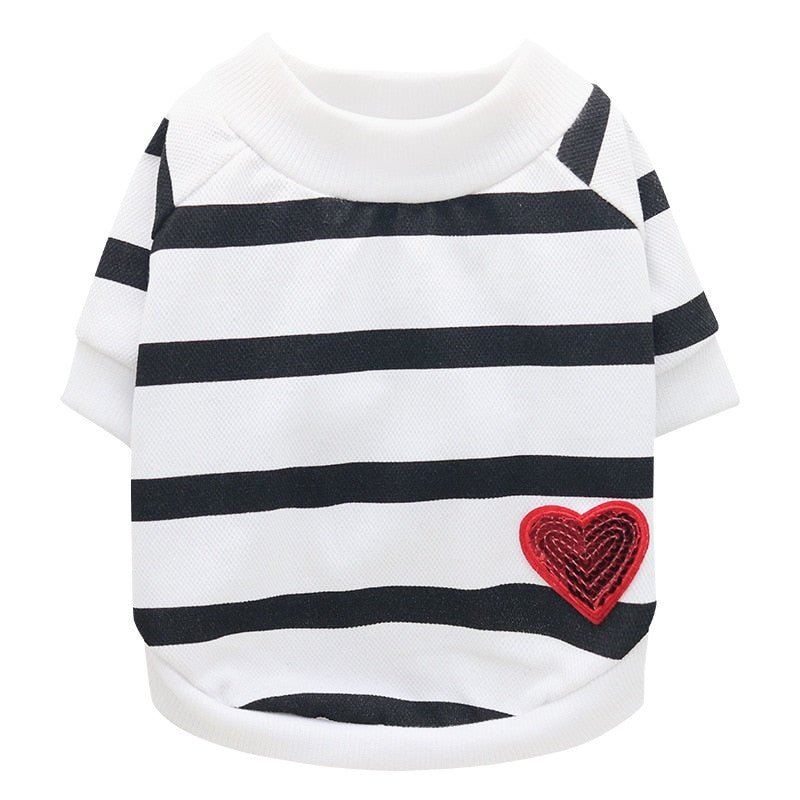 Pet Dog Clothes Striped Hoodie French Bulldog Hoodies Teddy Bichon Puppy Clothes Dog Supplies Clothes For Small Dogs Pet Clothes