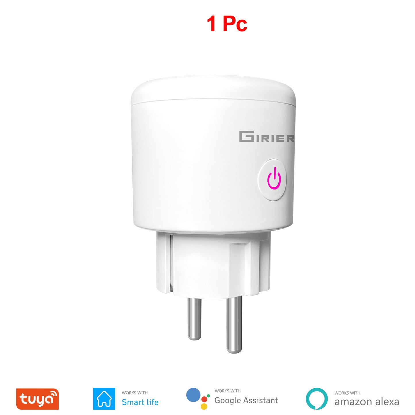 20A Tuya Wifi Smart Plug EU with Power Monitor Function Smart Life App Remote Control Socket Outlet Works with Alexa Google Home