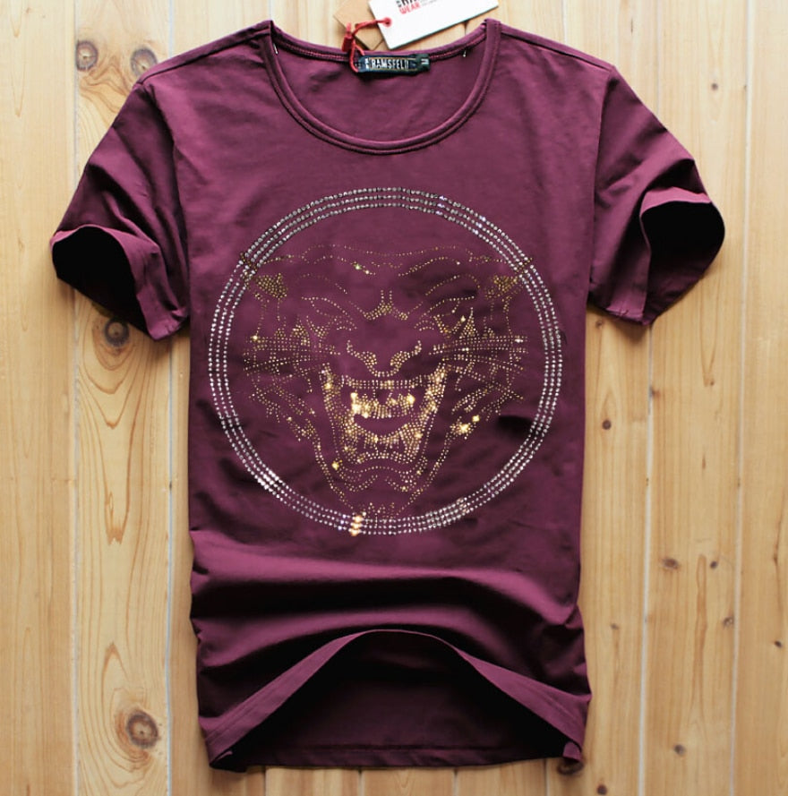 2023 men Tshirt Diamond tshirt male summer Hot drill men gifts top tees Ganbu