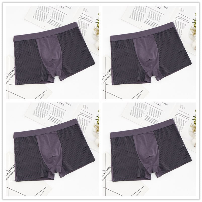 4pcs/lot Men's Panties Underwear Boxers Male Shorts Underpants Slip Man Sexy Pouch Classic Trunks Summer 4xl 5xl 6xl 7xl 8xl