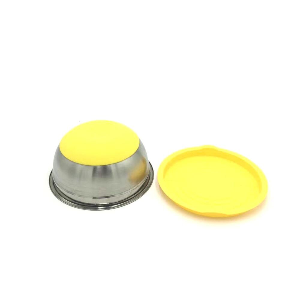 Colorful 304 Stainless Steel Salad Bowl With Lid Non-slip Silicone Bottom Kitchen Egg Mixing Bowls Set For Cooking Baking