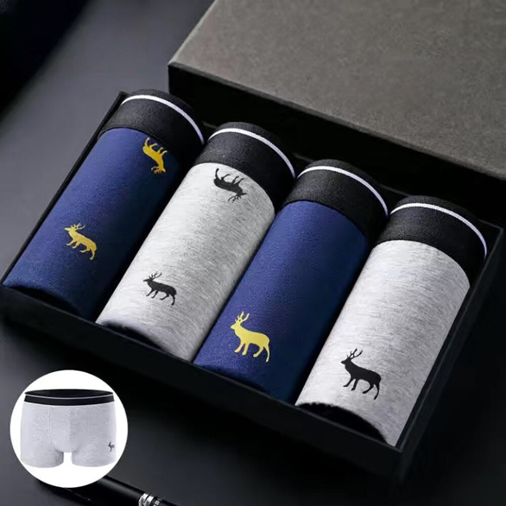 Men Boxer Shorts Men's Panties Male Underpants Calzoncillos Calecon Soft Cotton Sexy 3D Pouch Underwear Boxershorts Larger Size