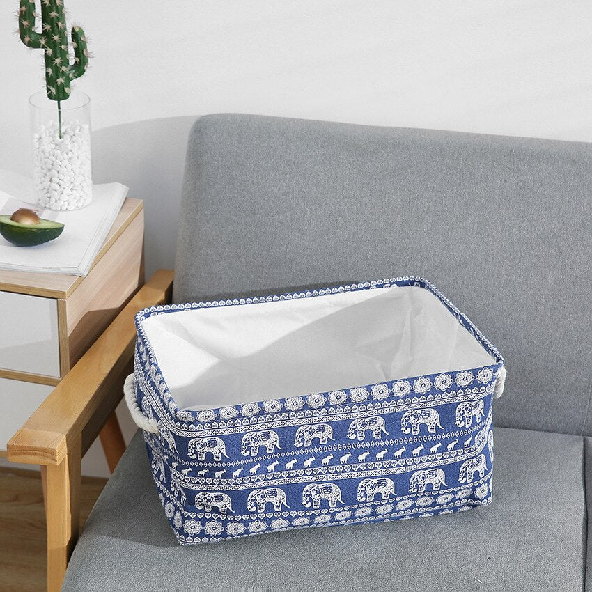 Home Supplies Free Shipping Folding Linen Organizer Box Baby Toys Socks Clothes Book Gadget House Office Laundry Basket Storage