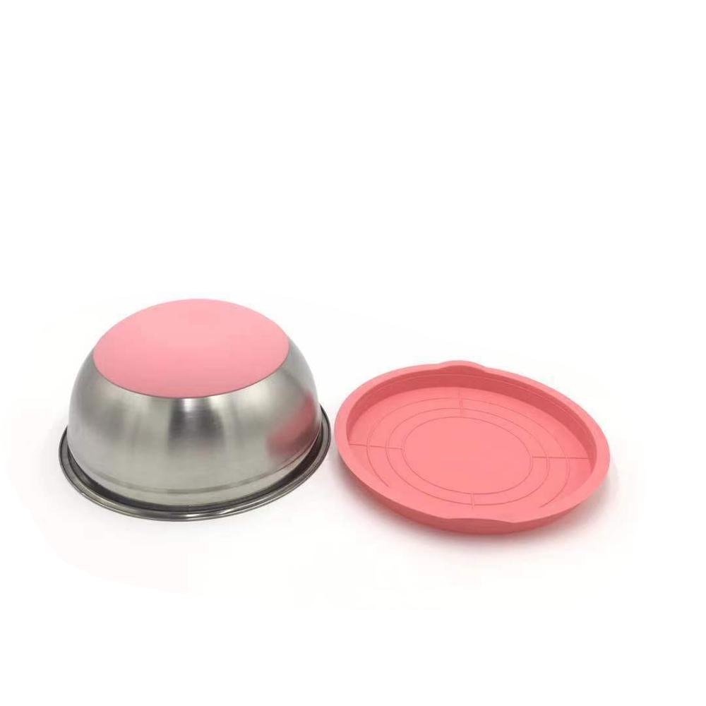 Colorful 304 Stainless Steel Salad Bowl With Lid Non-slip Silicone Bottom Kitchen Egg Mixing Bowls Set For Cooking Baking