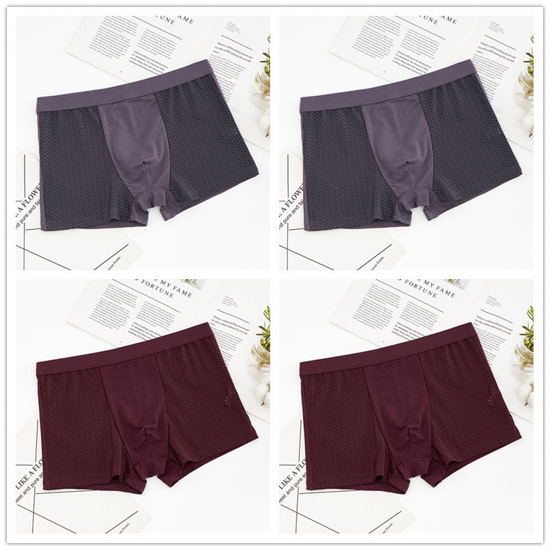 4pcs/lot Men's Panties Underwear Boxers Male Shorts Underpants Slip Man Sexy Pouch Classic Trunks Summer 4xl 5xl 6xl 7xl 8xl