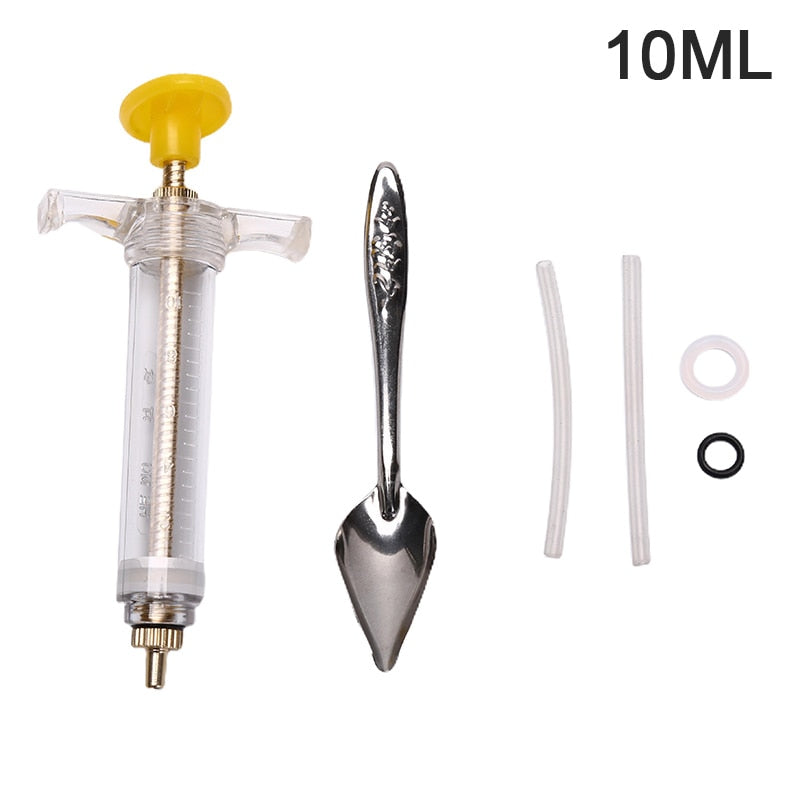 1PCS 10ml 20ml Parrot Feeding Syringe Hose Parrots Bird Feeders Syringe High Quality Bird Feeder Balcony Syringe Hose Needle