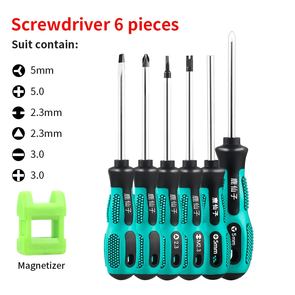 LUXIANZI Torx Screwdriver Set Hand Multi-tool Kit Magnetic Bit Insulated Handle Screw Driver Repair Tools For Home Manual