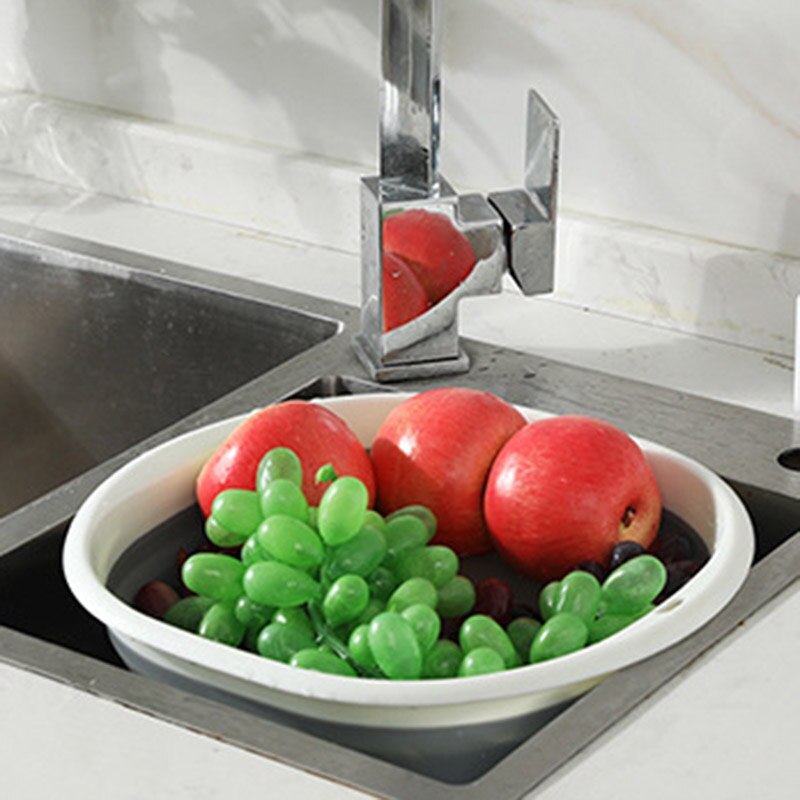 Folding Basin Kitchen Small Items Camping Supplies Housewares Household Cleaning Foldable Laundry Tub Bowl for Washing Durables