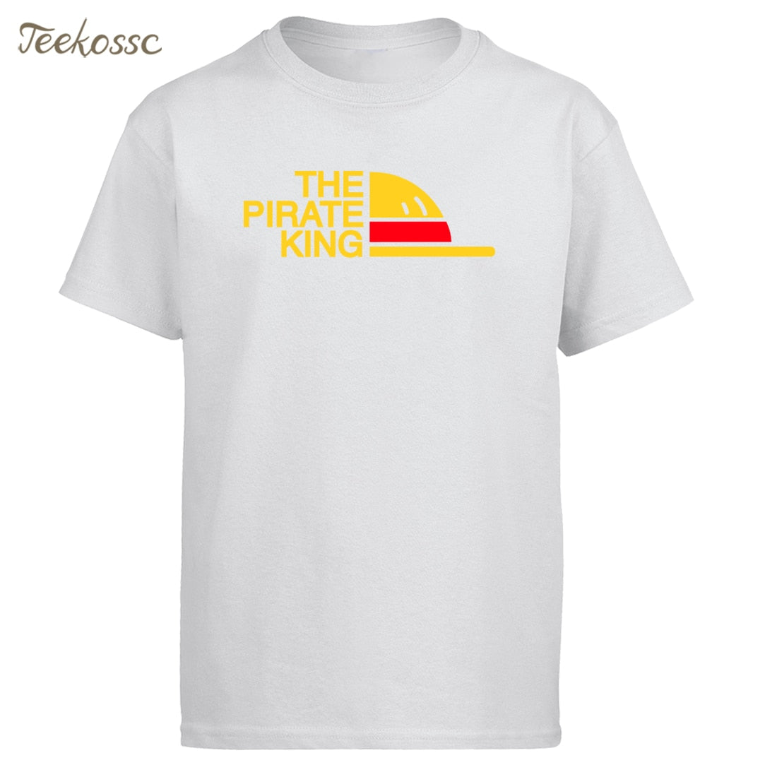 New Brand T-Shirt Men The Pirate King T Shirt Mens Luffy Tshirt Summer Tees Japanese Anime Cotton Short Sleeve Men's