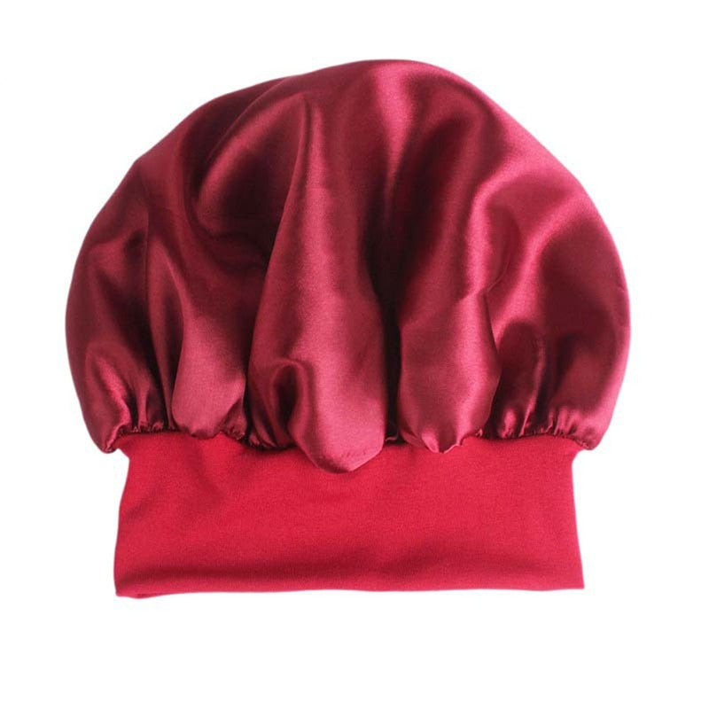 Newly Women's Satin Solid Sleeping Hat Night Sleep Cap Hair Care Bonnet Nightcap For Women Men Unisex Cap bonnet de nuit