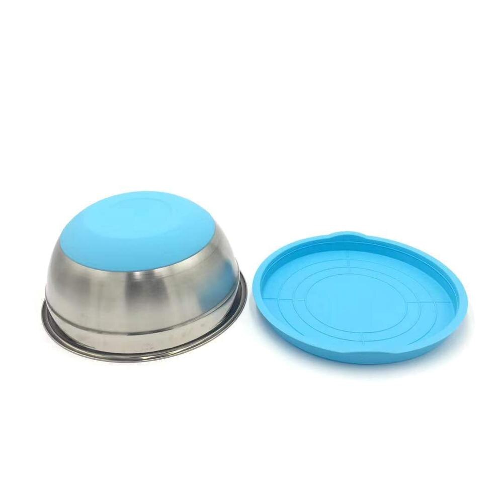 Colorful 304 Stainless Steel Salad Bowl With Lid Non-slip Silicone Bottom Kitchen Egg Mixing Bowls Set For Cooking Baking