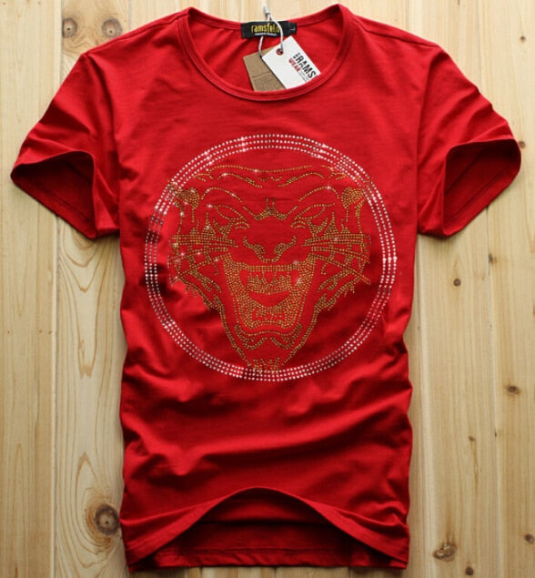2023 men Tshirt Diamond tshirt male summer Hot drill men gifts top tees Ganbu