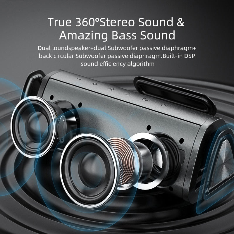 mifa A10+ Portable bluetooth speaker 360° Stereo Sound 20W IPX7 waterproof wireless bluetooth 5.0 speaker 24-Hour Play time