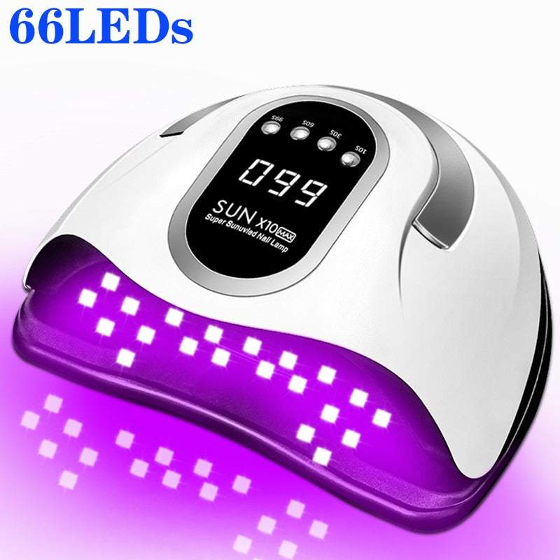 Powerful 66LEDs UV LED Lamp For Nails Gel Polish Drying Nail Lamp With Smart Sensor Manicure Machine Nail Art Salon Equipment