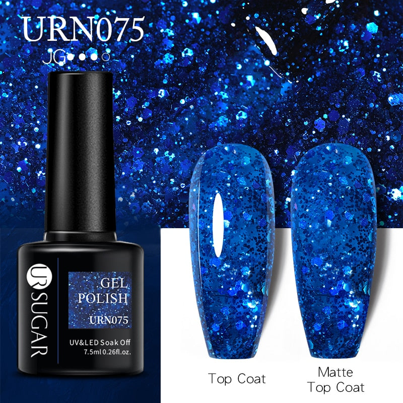 UR SUGAR 7.5ml Autumn Red Series Nail Gel Polish Gel Paint Nail Art Semi Permanent Nail Art Manicure Soak Off LED UV Nail Gel
