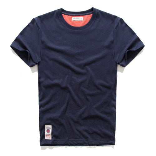 Men's T-shirt Cotton Solid Color t shirt Men Causal O-neck Basic Tshirt Male High Quality Classical Tops