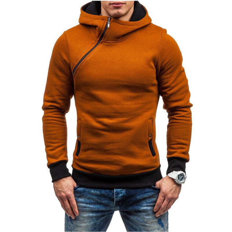 MRMT 2023 Brand Men's Hoodies Sweatshirts New Slim Pullover Men's Hoody Sweatshirt for Male Diagonal Zipper Man Hood Sweatshirt