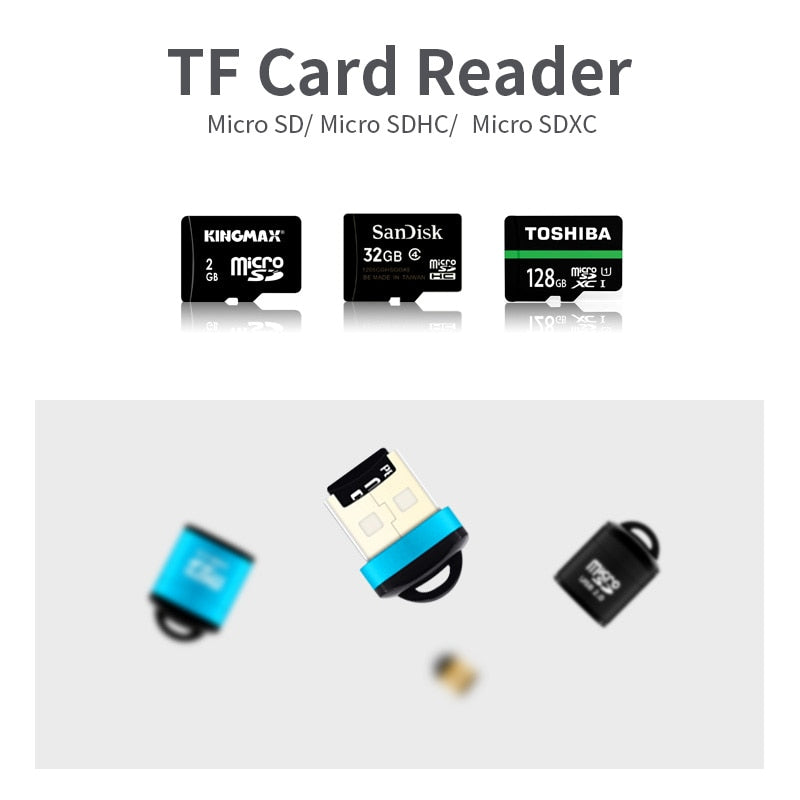 Mini High Speed USB 2.0 Card Reader TF Micro SD Memory Card Adapter For Computer Desktop Laptop Notebooks Phone Accessories