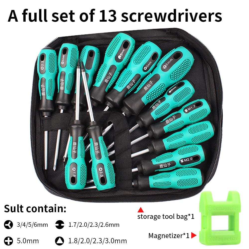 LUXIANZI Torx Screwdriver Set Hand Multi-tool Kit Magnetic Bit Insulated Handle Screw Driver Repair Tools For Home Manual