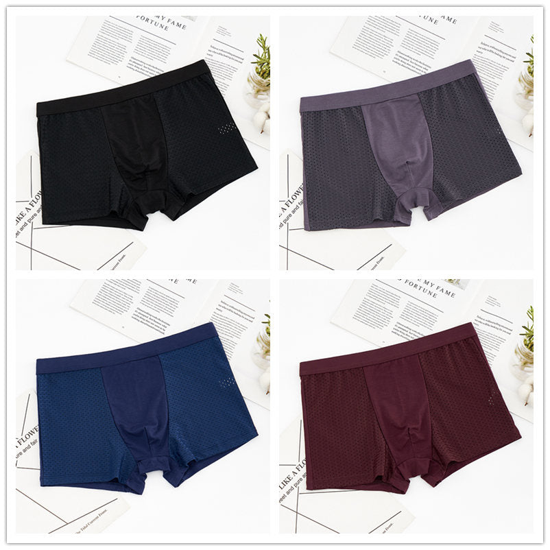 4pcs/lot Men's Panties Underwear Boxers Male Shorts Underpants Slip Man Sexy Pouch Classic Trunks Summer 4xl 5xl 6xl 7xl 8xl
