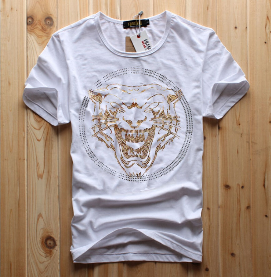 2023 men Tshirt Diamond tshirt male summer Hot drill men gifts top tees Ganbu
