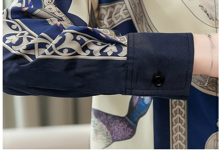 High Quality Clothes Vintage Long Sleeve Silk Blouse Women Spring Fashion 2023 Office Lady Shirt Loose Casaul Tops 8425 50