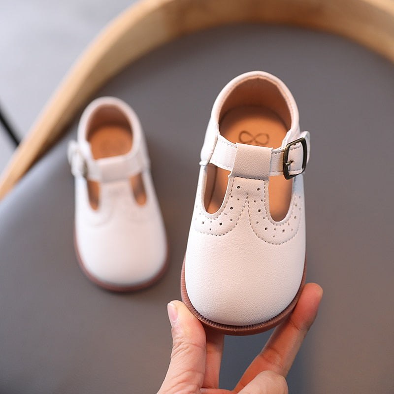 Baby Hollow Shoes New Fashion Korean Children's Girls Spring Autumn Toddler Pu Princess Danceing Shoes Kids Shoe Girls Flat Shoe