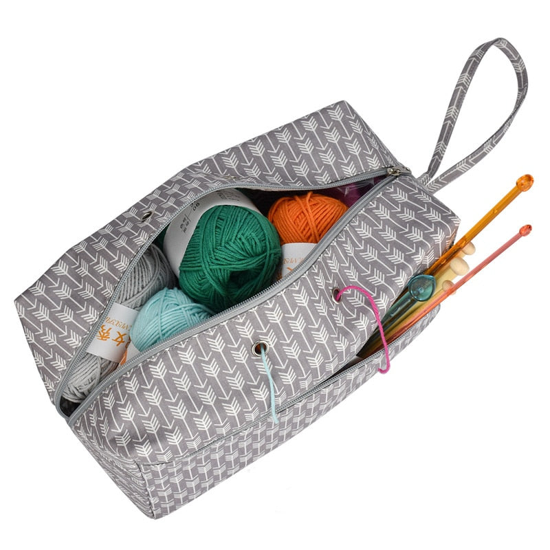 DIY Apparel Yarn Holder Tote Travel Home Daily With Divider Needlework Storage Portable Crocheting Knitting Organization S/L