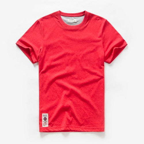 Men's T-shirt Cotton Solid Color t shirt Men Causal O-neck Basic Tshirt Male High Quality Classical Tops