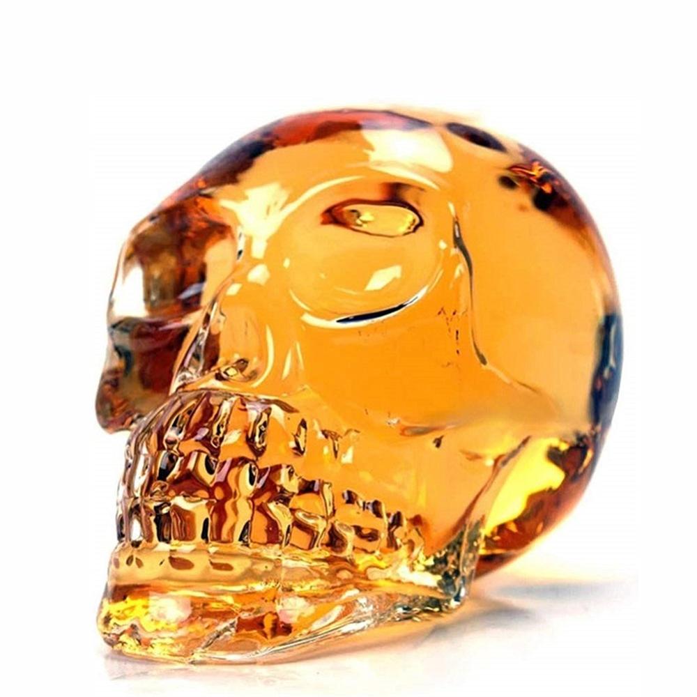 Creative skull glass whisky vodka wine crystal bottle spirits cups transparent wine drinking cups bar home shot glasses set