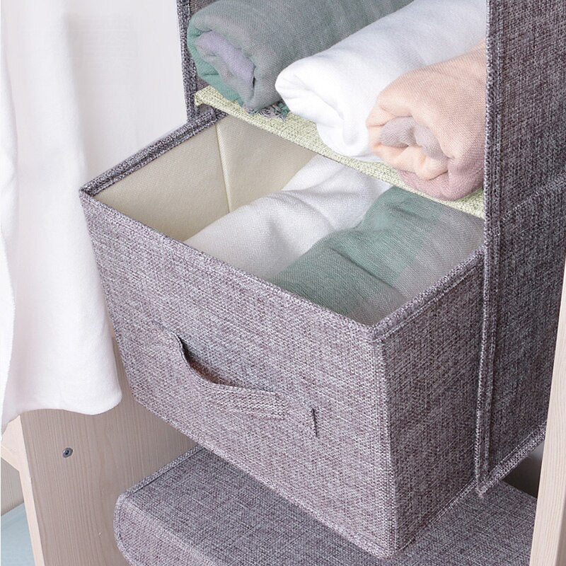 Cotton Closet Wardrobe Cabinet Organizer Hanging Pocket Drawer Clothes Storage Clothing Home Organization Drop Shipping