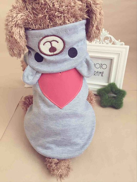 Pet Dog Clothes For Small Dog Cotton Clothing Coat Hoodies for Chihuahua Pets Dogs Winter Clothes Pajamas Love Bear Costume