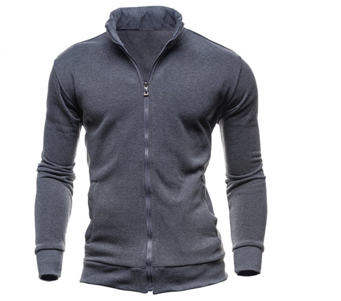 MRMT 2023 Brand New Men's No Hoodies Sweatshirts Zipper Stand Collar Men Sweatshirts For Male No Hooded Sweatshirt Man Pullover