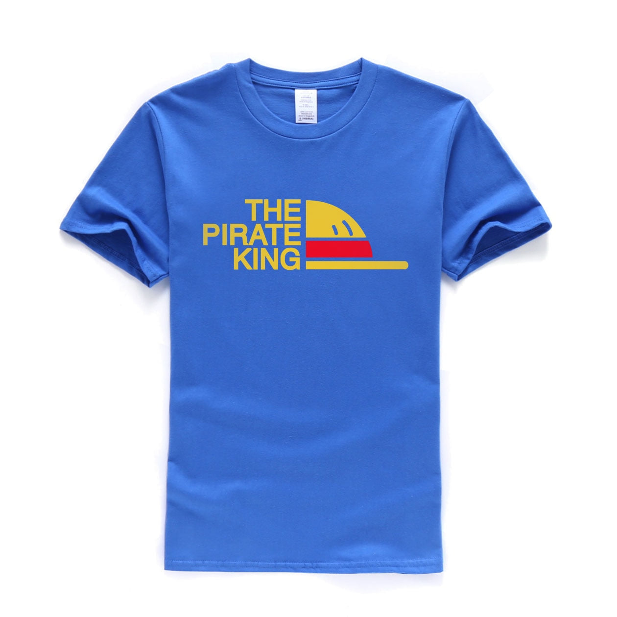 New Brand T-Shirt Men The Pirate King T Shirt Mens Luffy Tshirt Summer Tees Japanese Anime Cotton Short Sleeve Men's