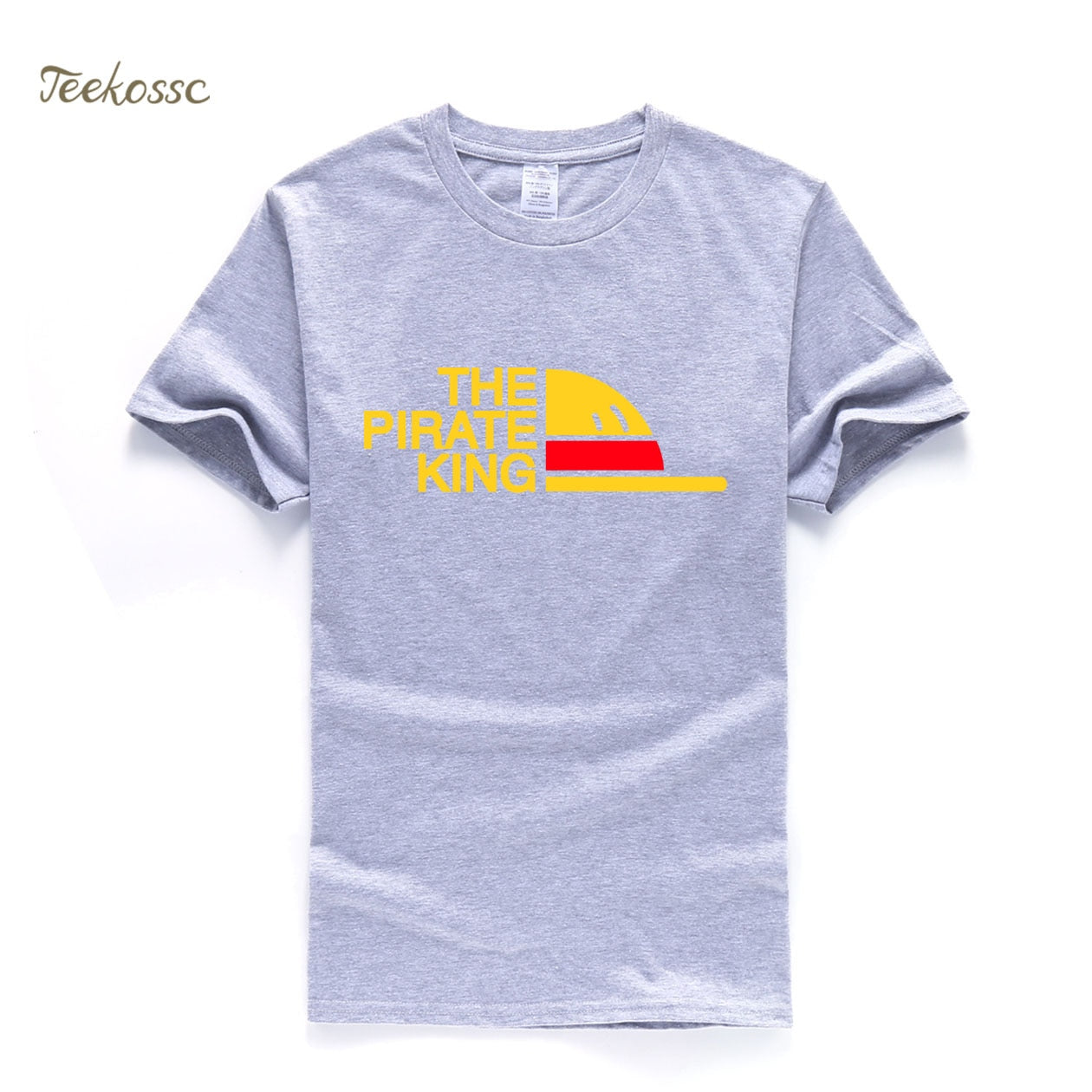 New Brand T-Shirt Men The Pirate King T Shirt Mens Luffy Tshirt Summer Tees Japanese Anime Cotton Short Sleeve Men's