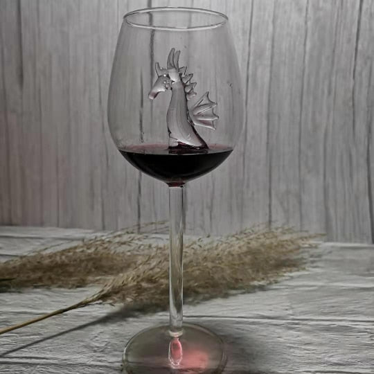 Creative Built-in Shark Wine Glass New Design Goblet Whiskey Glass Dinner Decorate Handmade Crystal For Party Flutes Glass