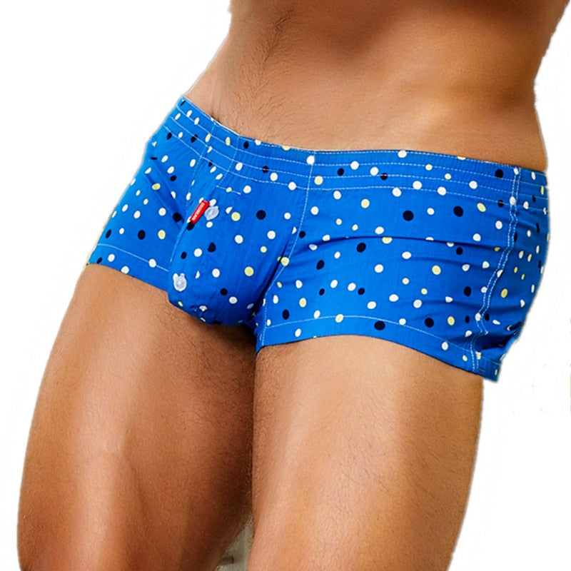 SEOBEAN 100% Cotton Men's Boxers Classic Plaid Boxer Shorts Mens Underwear Panties Home Shorts Sleep Lounge Pajama Shorts