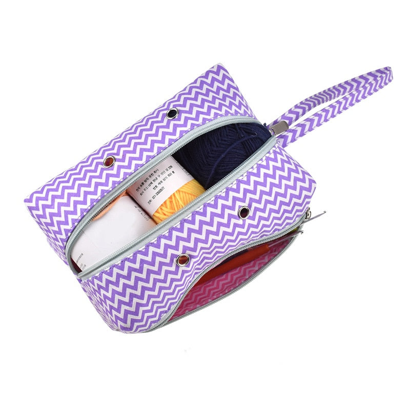 DIY Apparel Yarn Holder Tote Travel Home Daily With Divider Needlework Storage Portable Crocheting Knitting Organization S/L