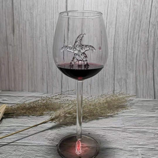 Creative Built-in Shark Wine Glass New Design Goblet Whiskey Glass Dinner Decorate Handmade Crystal For Party Flutes Glass