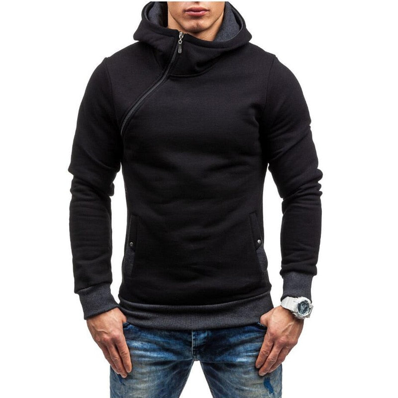MRMT 2023 Brand Men's Hoodies Sweatshirts New Slim Pullover Men's Hoody Sweatshirt for Male Diagonal Zipper Man Hood Sweatshirt