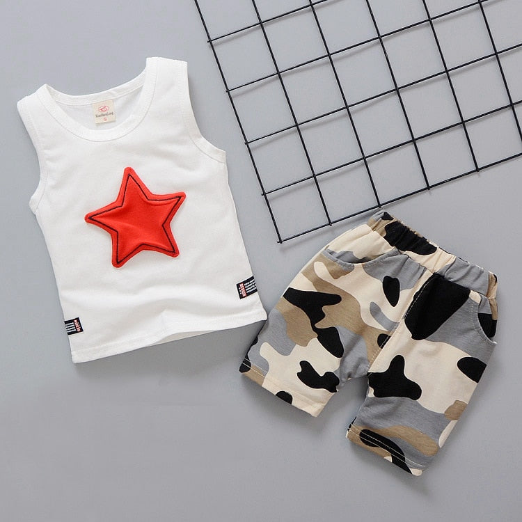 1 set kids boys Summer outfits 1-3 years boys Toddler kids baby boys outfits cotton Tee+Shorts Pants clothes Set cool cartoon