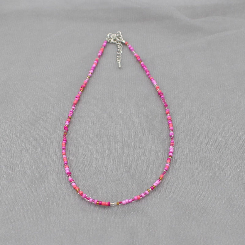 Simple Seed Beads Strand Choker Necklace Women String Collar Charm Colorful Handmade Bohemia Collier Femme Jewelry Gift