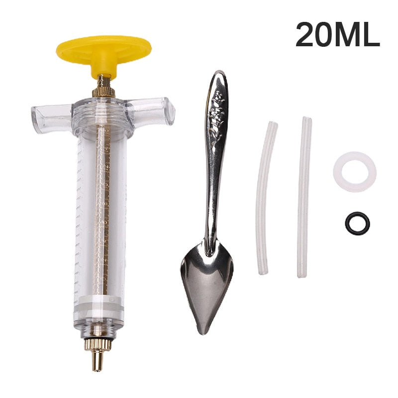 1PCS 10ml 20ml Parrot Feeding Syringe Hose Parrots Bird Feeders Syringe High Quality Bird Feeder Balcony Syringe Hose Needle