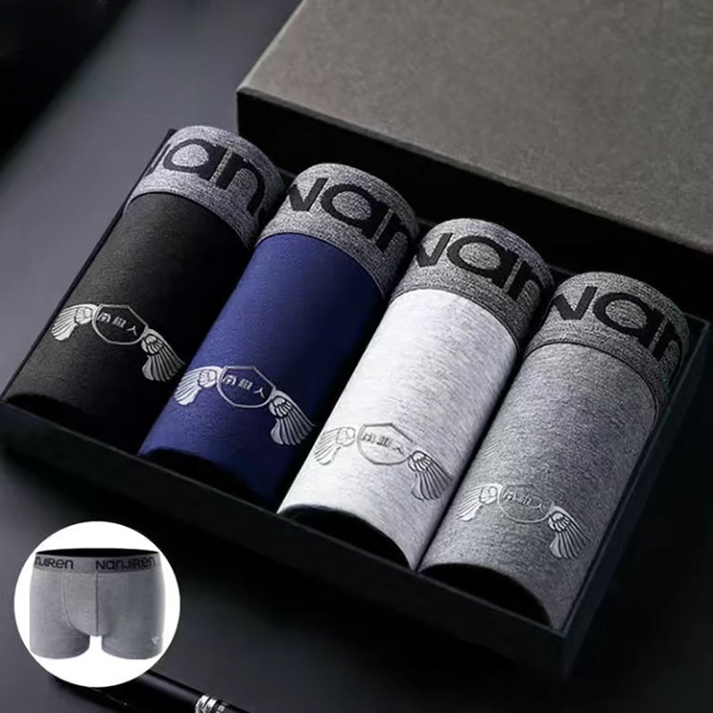 Men Boxer Shorts Men's Panties Male Underpants Calzoncillos Calecon Soft Cotton Sexy 3D Pouch Underwear Boxershorts Larger Size