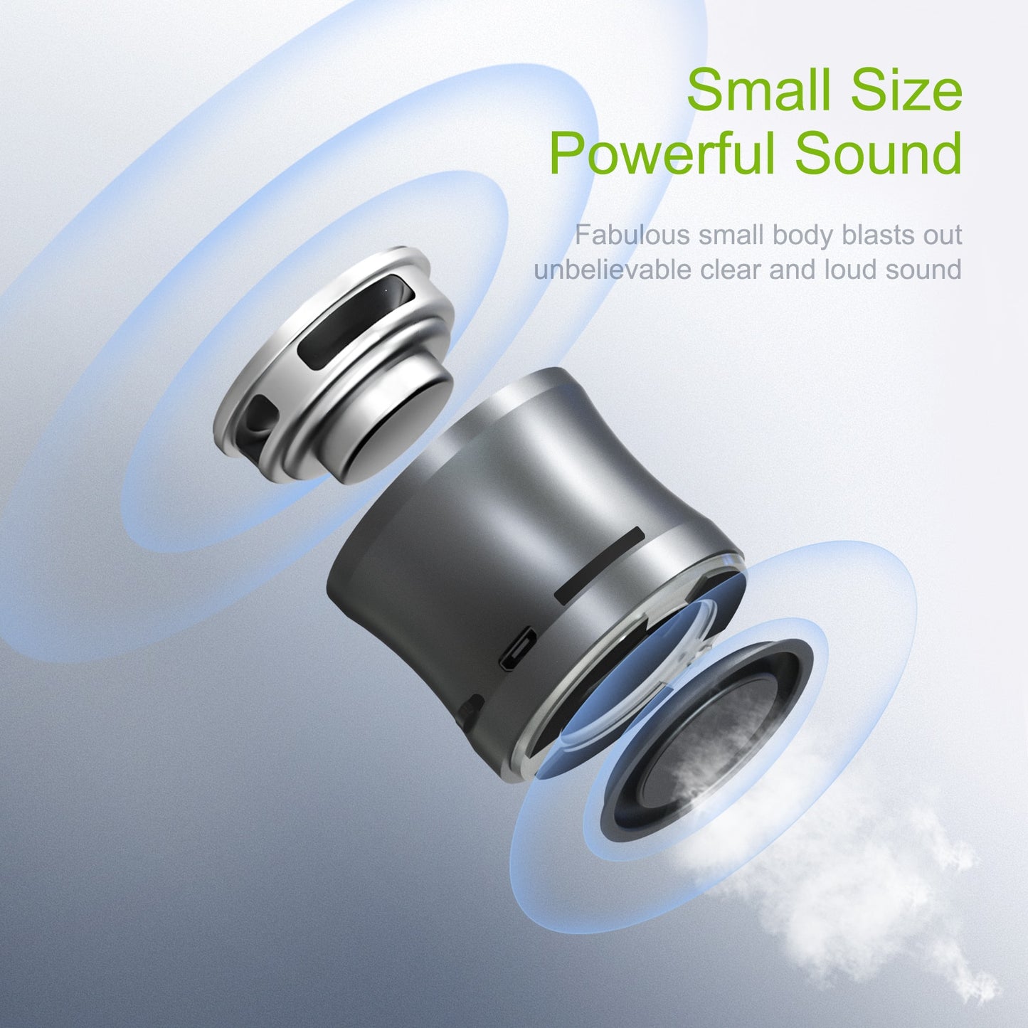 EWA A109Mini Wireless Bluetooth Speaker Big Sound & Bass for Phone/Laptop/Pad Support MicroSD Card Portable Loud Speakers 5.0
